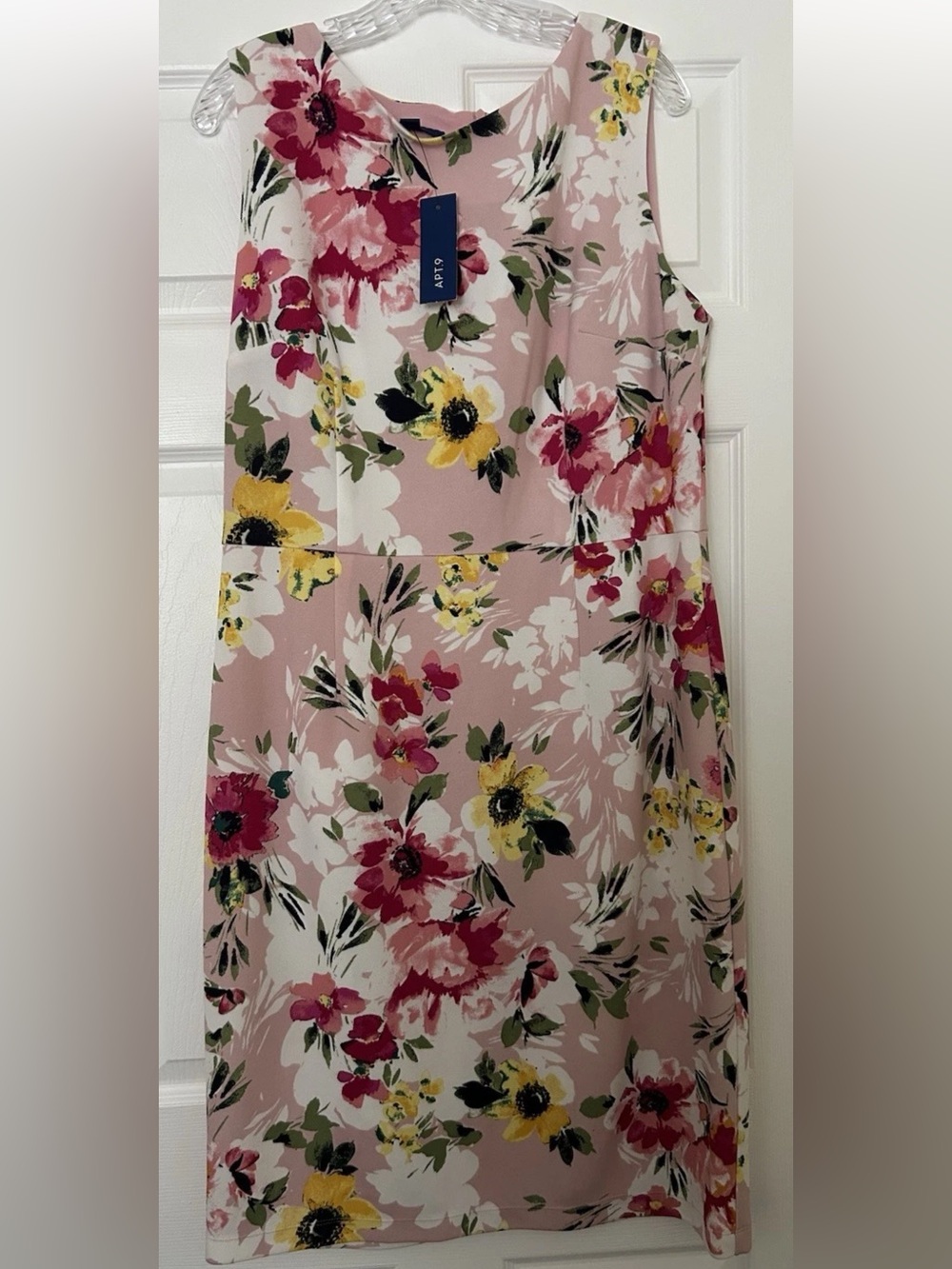 APT.9 Women's Pink Floral Dress Size 16